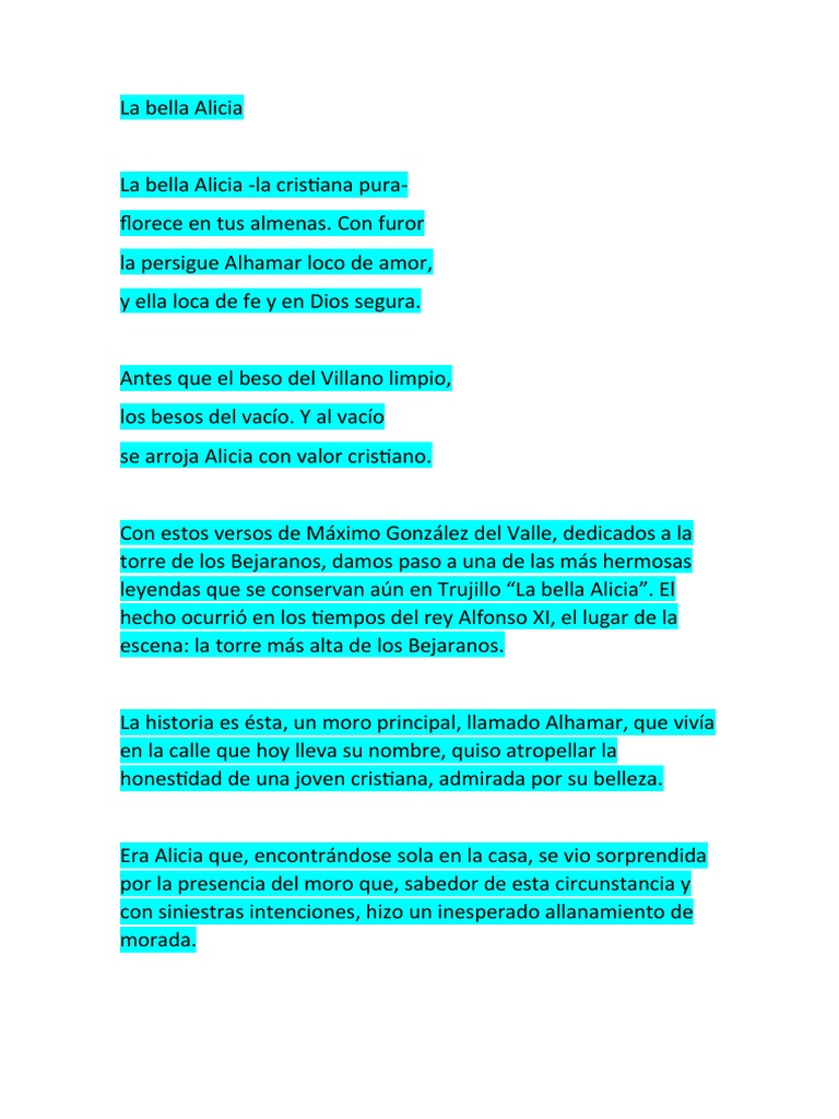 La Bella Alicia | PDF | Historia, image size:768x1024