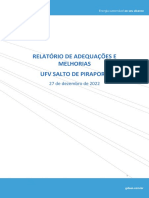 Relatório de adequações e melhorias para UFV Salto de Pirapora