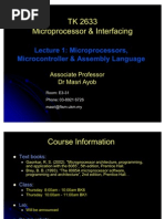 Microprocessors, Micro Controller Assembly Language