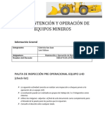 Eva I Mantenciã N y Operaciã N de Equipos Mineros