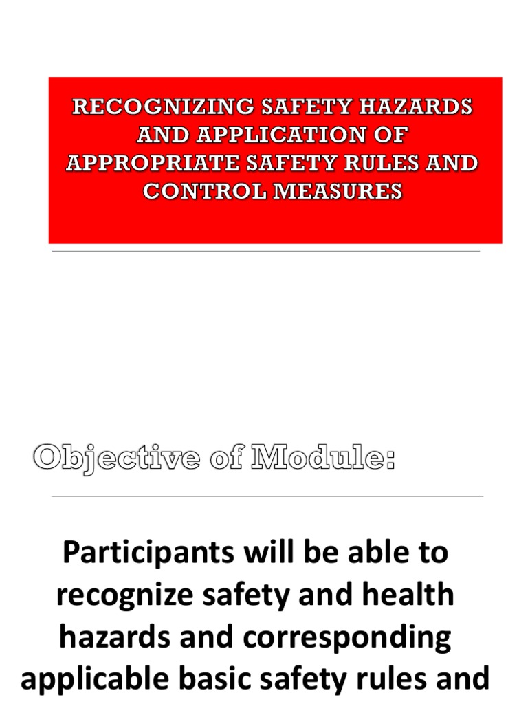OSH Controls PDF PDF Hazards Housekeeping