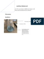 Acid-Base Titration Lab Concentration Determination