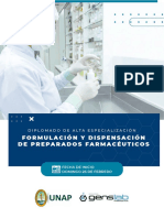 Brochure Extranjero - Formulación y Dispensación de Preparados Farmacéuticos PDF