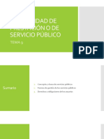 Tema 9 La Actividad de Prestación de Servicios Públicos PDF