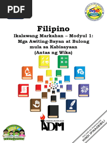 Filipino7 - q2 - Mod1 - Mga Awiting-Bayan at Bulong Mula Sa Kabisayaan