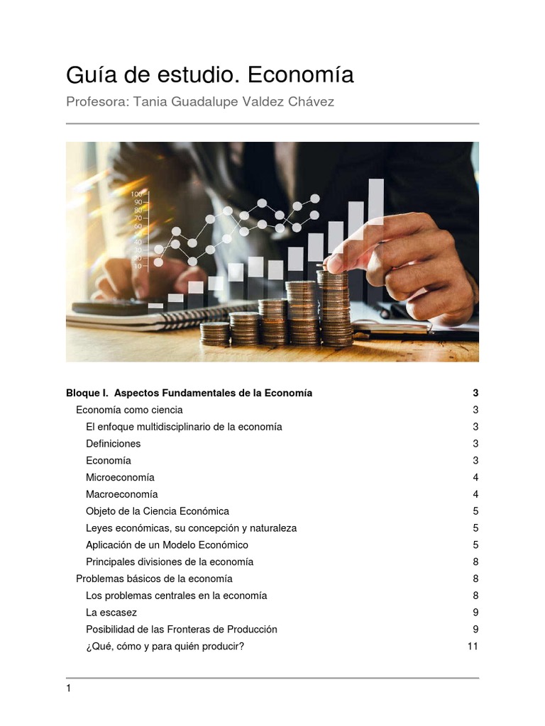 Fundamentos de la Economía: Guía de Estudio | PDF | Oferta y demanda ...