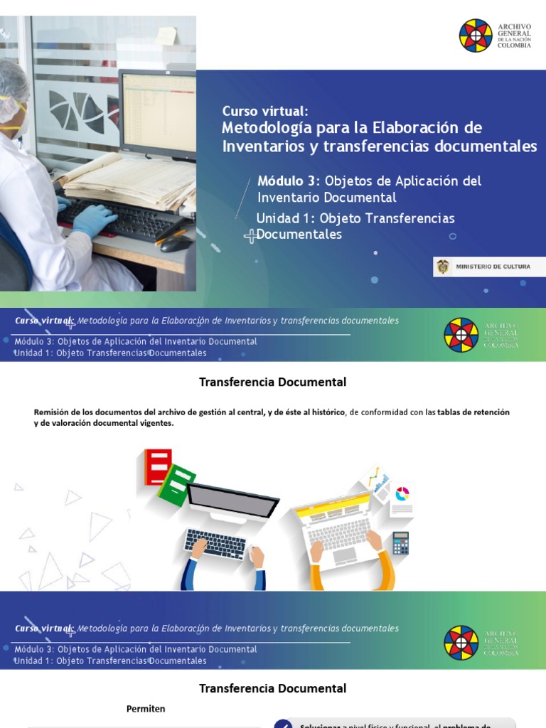 Modulo 3 Unidad 1 Objeto Transferencias Documentales | PDF | Inventario