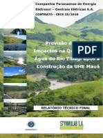 Relatorio Tecnico Modelagem Tibagi UHE - Maua CECS 23 10 Versao Final PDF