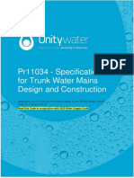 Pr11034 - Specification For Trunk Water Mains Design and Construction