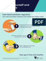 Protect Yourself and Your Family Hand Sanitising Poster PDF