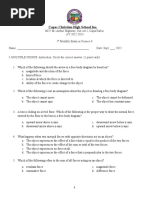 1st Monthly Test Science 8