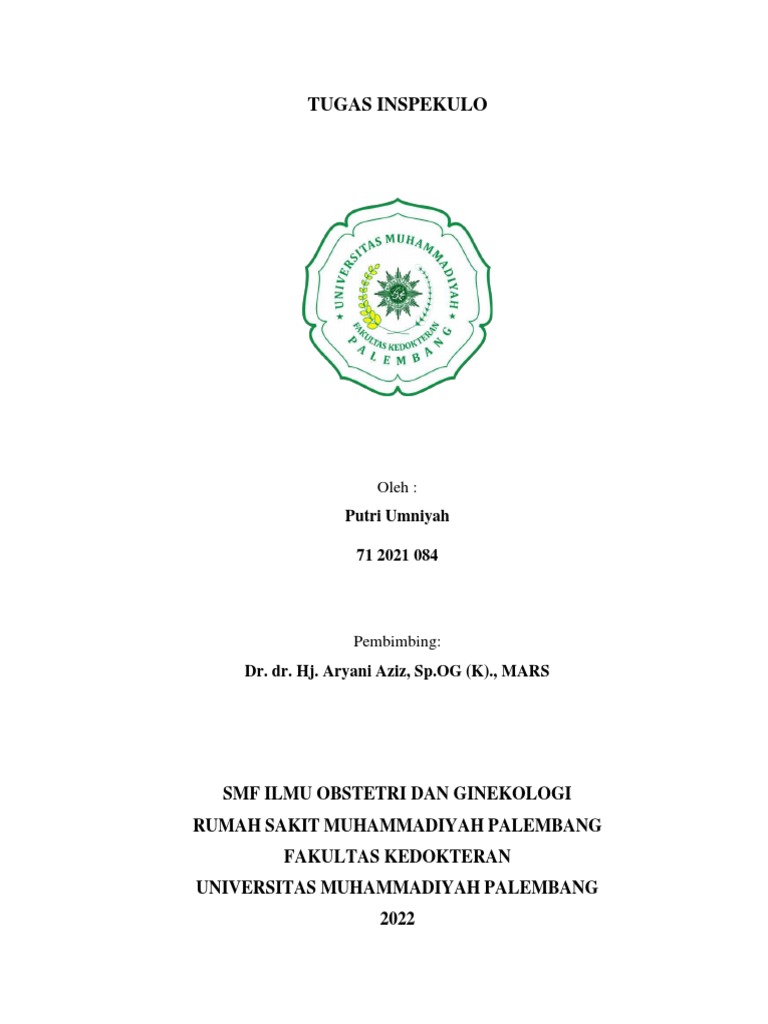 Laporan Inspekulo Portio Livide | PDF