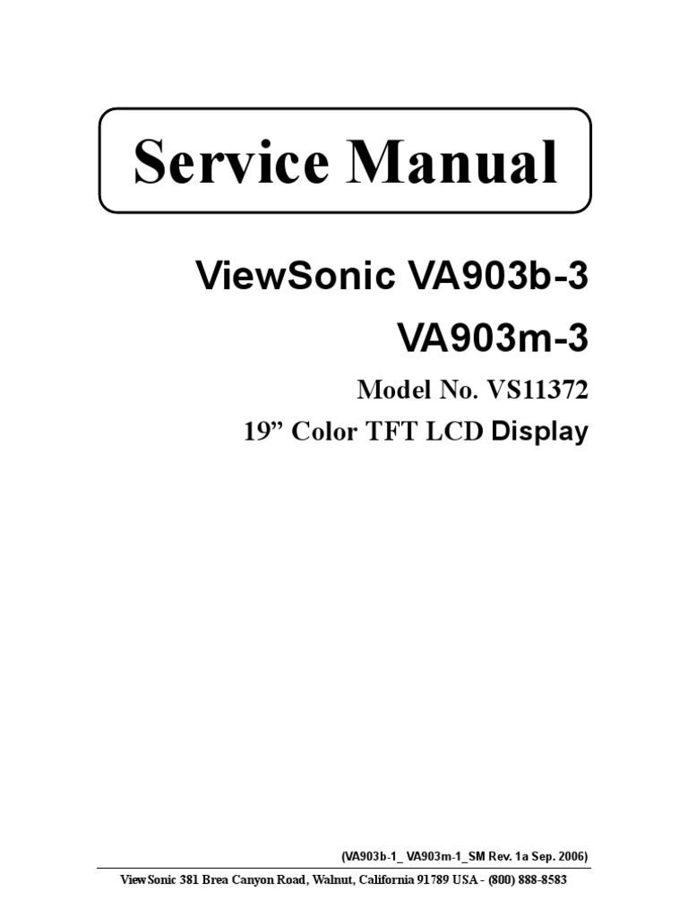 Va903m-3 SM | PDF | Power Supply | Computer Monitor