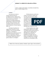 La Post Pandemia La Realidad de La Educación en México