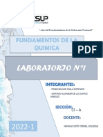 Fundamentos de La Quimica: Laboratorio Nº1