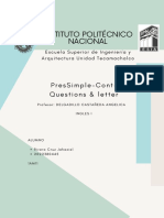 Instituto Politécnico Nacional: Pressimple-Cont-Questions & Letter