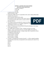 Electric Field and Charges MCQs