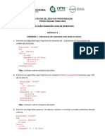 MUNDI - IFSUL - Logica de Programação - Resolução Dos Exercícios - M3