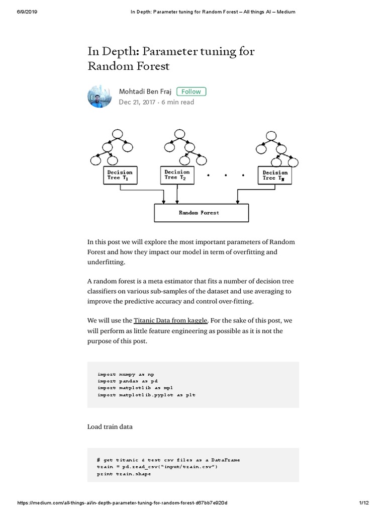 Random Forest - Parameter - Tuning | PDF | Receiver Operating ...