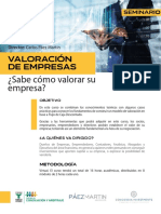 Brochure Seminario Valoración de Empresas de Fenalco 21 Marzo