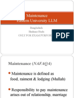 Maintenance Laws in Bangladesh