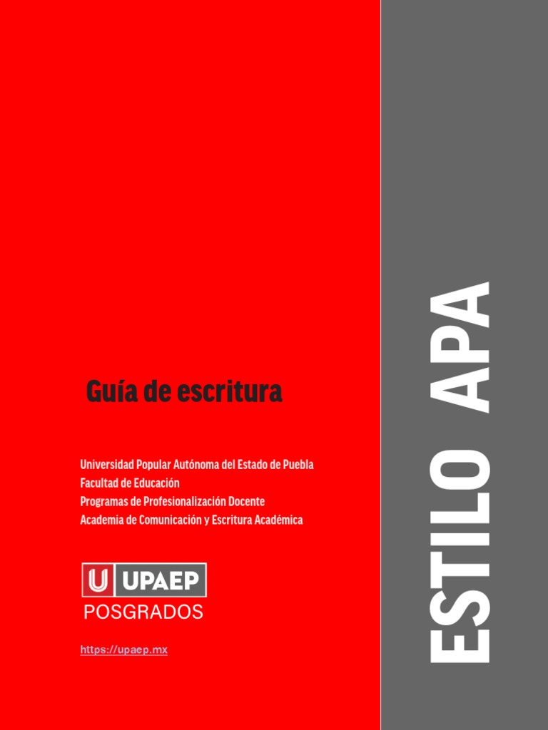 Apa 7 Upaep PDF | PDF | Autor | Estilo apa