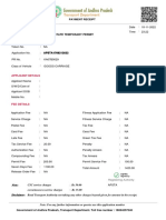 Payment Receipt for Other State Temporary Permit