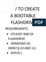 How To Create A Bootable Flashdrive