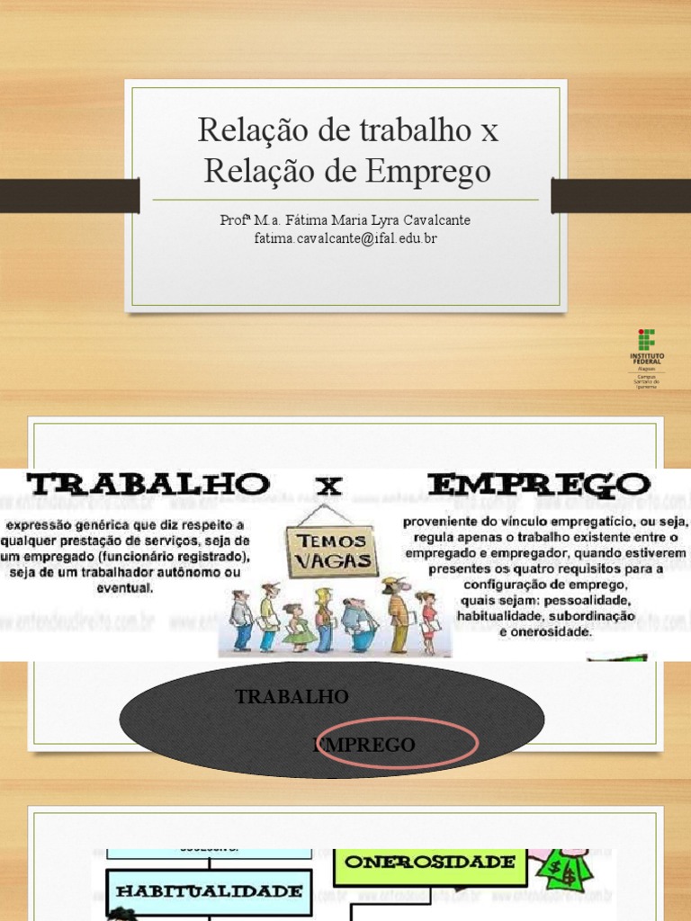 Diferenças entre Trabalho e Emprego | PDF