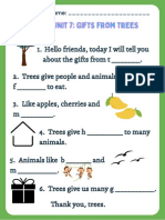 Unit 7 Worksheet About Trees PDF