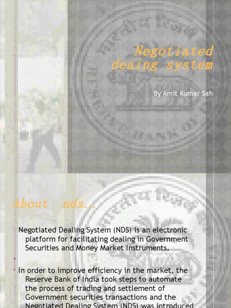 Negotiated Deaing System | PDF