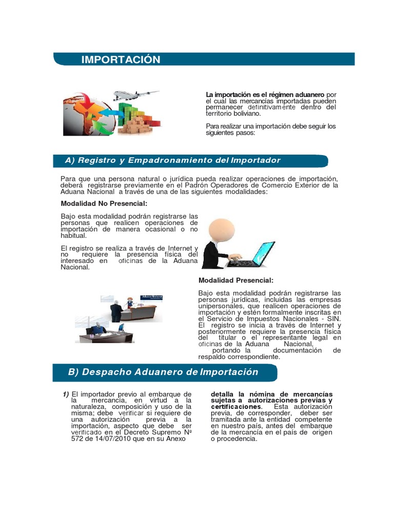 Proceso de Importación en Bolivia | PDF | aduana | Exportaciones