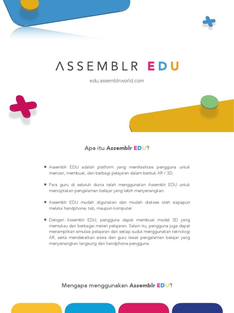 Memahami Assemblr EDU untuk Pembelajaran | PDF