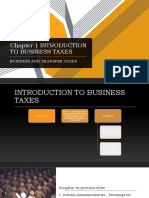 Introduction To Business Taxes 2022