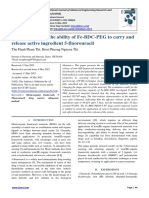 Study evaluating the ability of Fe-BDC-PEG to carry and release active ingredient 5-fluorouracil