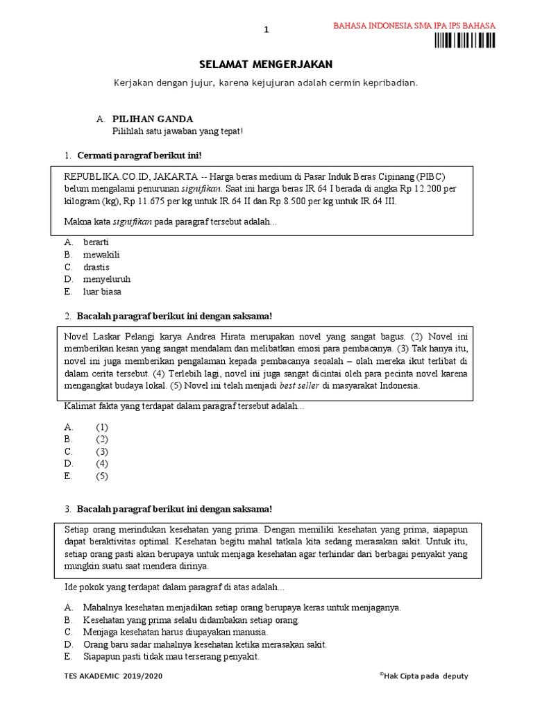 BHS Indonesia | PDF