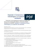 Separata 3: Conozcamos La Guía Metodológica y El Cuadernillo Del Estudiante