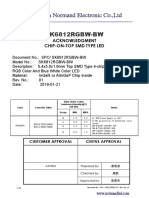 Shenzhen Normand Electronic Co.,Ltd Provides SK6812RGBW-BW LED Technical Specifications