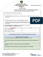 Cuestionario de matemáticas y reflexión metacognitiva