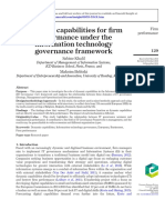 Dynamic Capabilities For Firm Performance Under The IT Governance Framework
