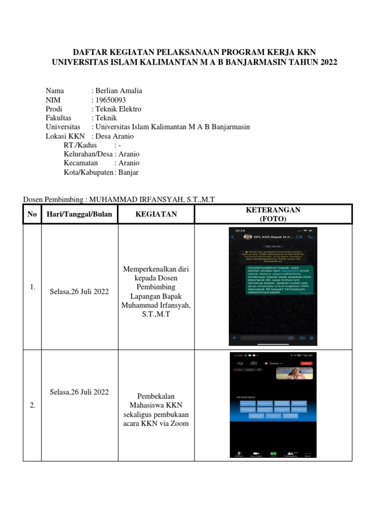 Log Book KKN PDF