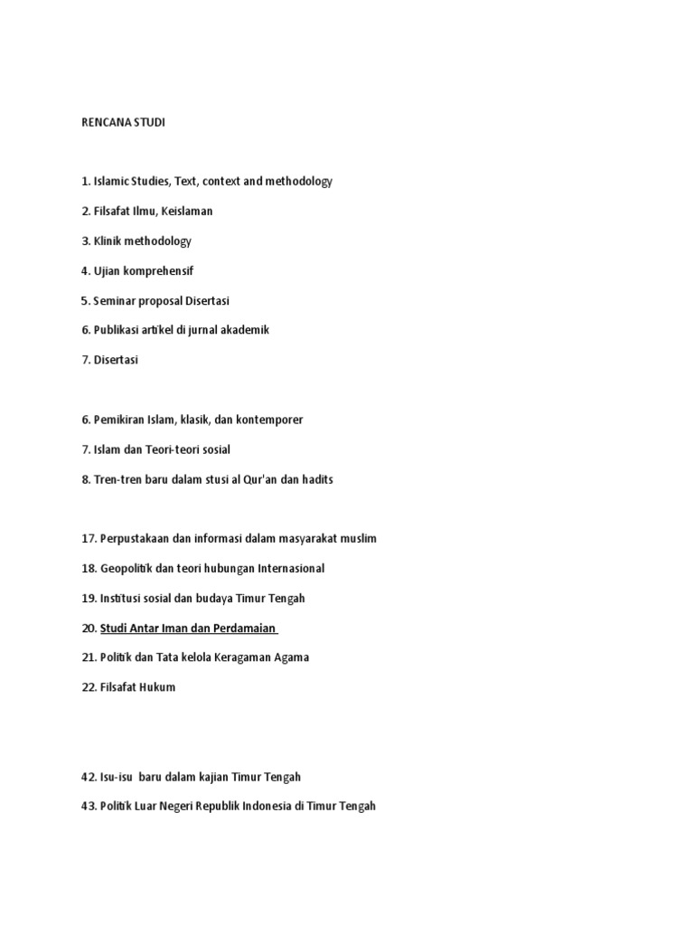 Rencana Studi S3 Studi Agama Agama Uin Suka Pdf
