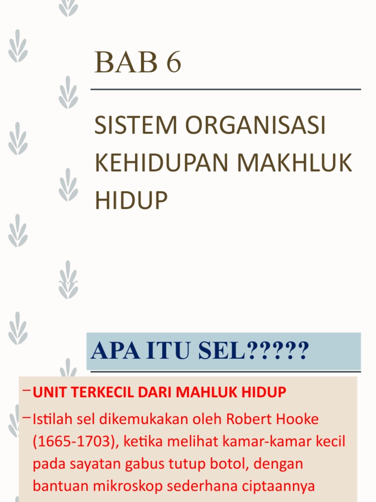 BAB+6 SEL+&+JARINGAN+rev | PDF | Kesehatan Holistik | Sains & Matematika
