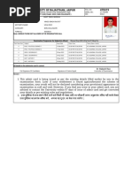 University of Rajasthan Admit Card