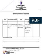 Performance Monitoring and Coaching Form for Kinabigtasan ES Teachers