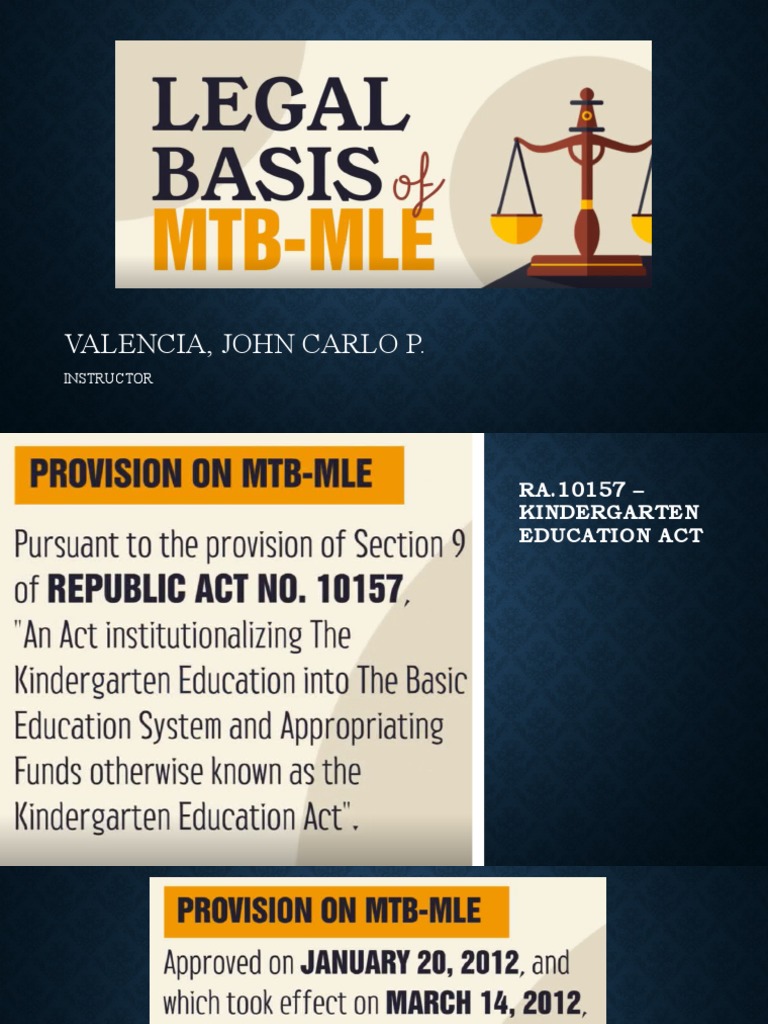 Legal bases mtb mle pdf