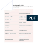Public Administration Optional Syllabus For UPSC PDF