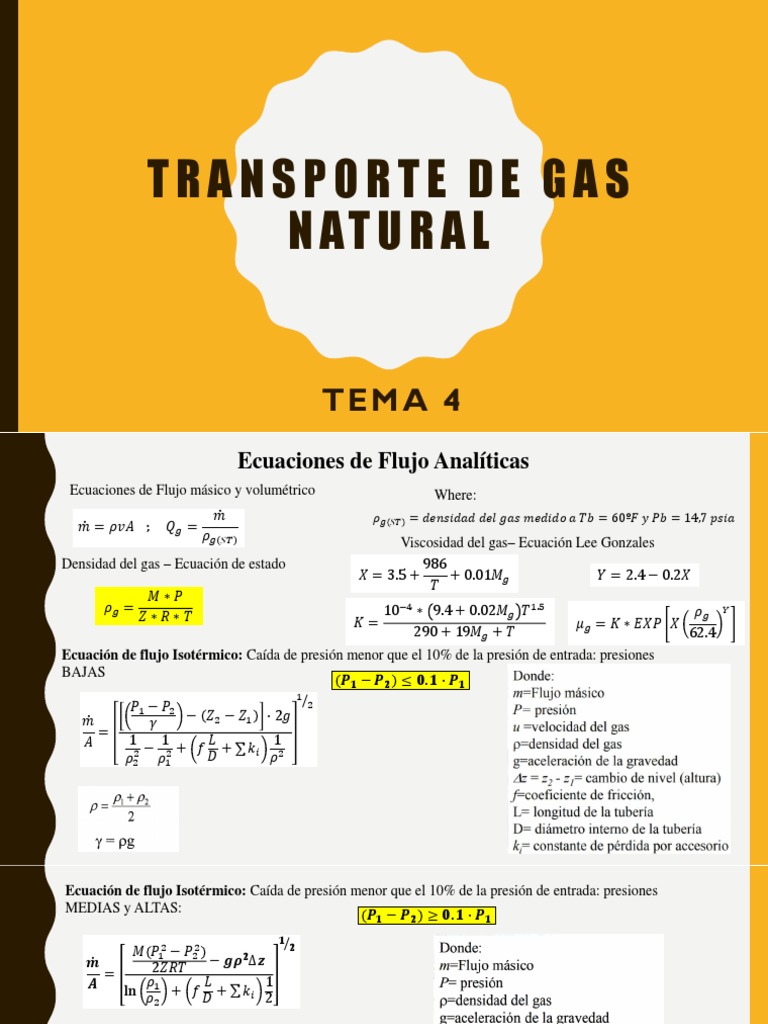 Transporte de Gas Natural PDF | PDF | Materia suave | Mecánica estadística