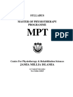 Jamia Milia Islamia MPT Syllabus PDF