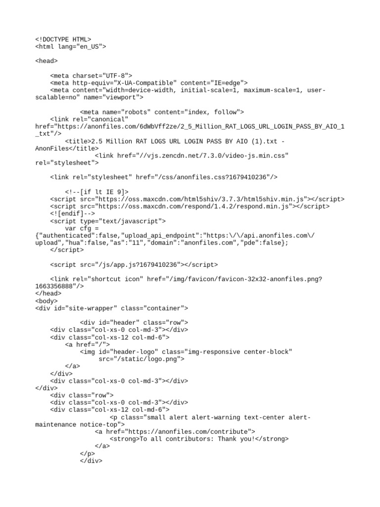 2.5M RAT Logs: URL Login Passes | PDF | Application Layer Protocols ...